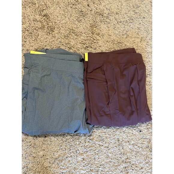 Mens Lightweight Run Pants -All In Motion -gray& Berry 2- Pack - Picture 1 of 7